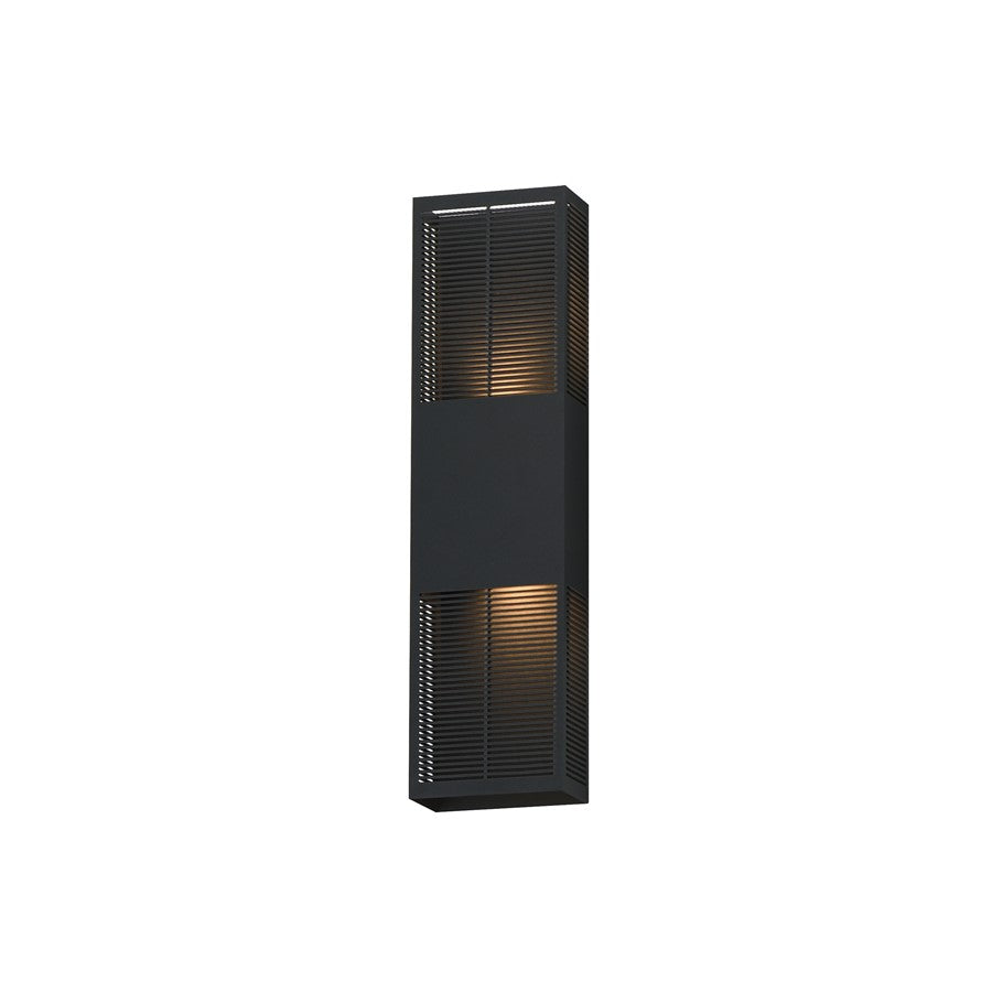 ET2 Lighting Grate 2-Light 24" LED Outdoor Wall Sconce, Black - E30394-BK