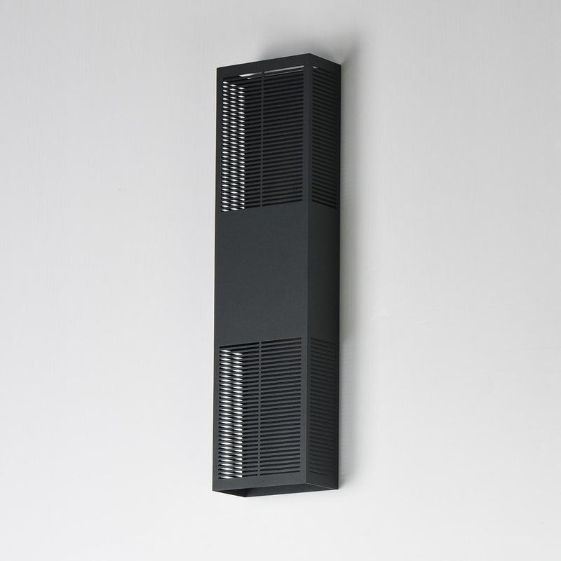 ET2 Lighting Grate 2-Light 24" LED Outdoor Wall Sconce, Black