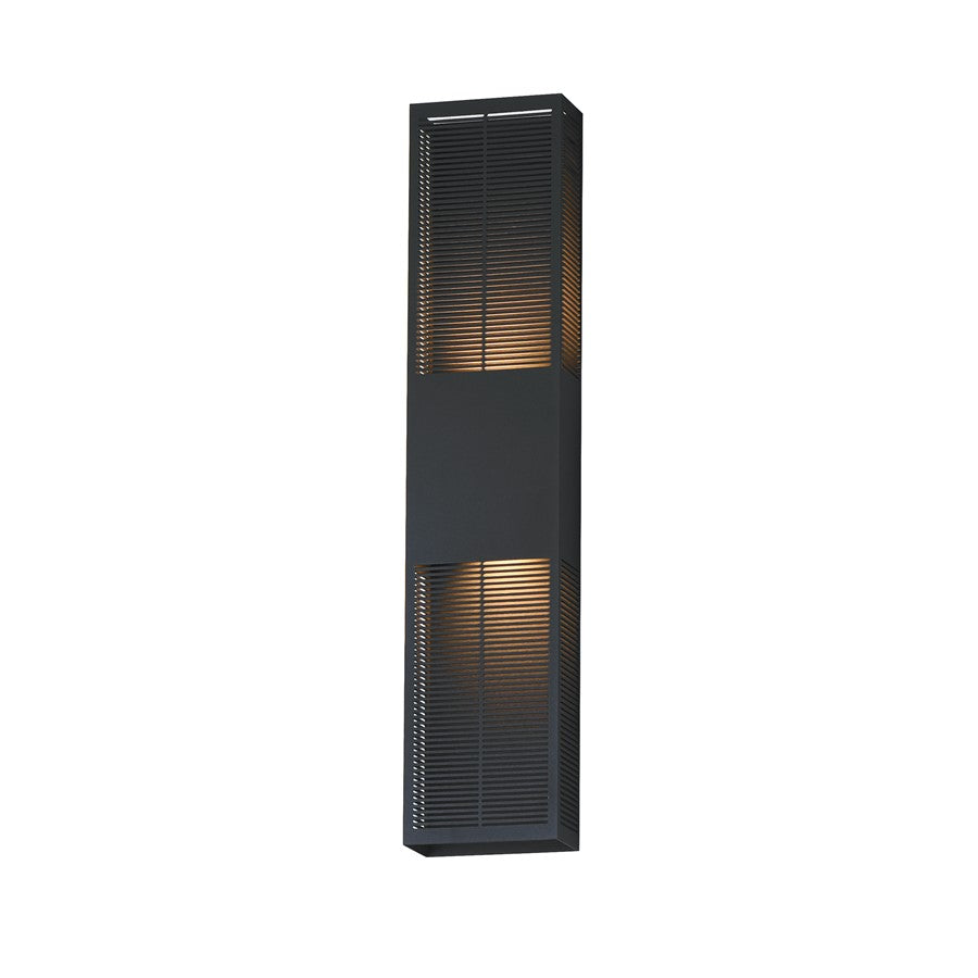 ET2 Lighting Grate 2-Light 30" LED Outdoor Wall Sconce, Black - E30395-BK