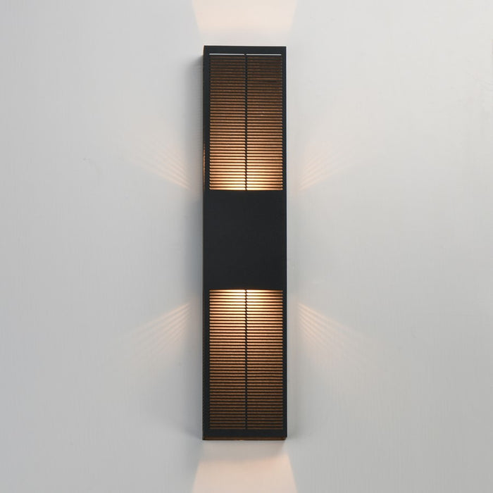 ET2 Lighting Grate 2-Light 30" LED Outdoor Wall Sconce, Black