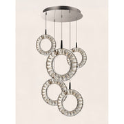 ET2 Lighting Charm LED 5-Light Pendant, Polished Chrome