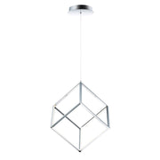 ET2 Lighting 4 Square 1-Light LED Pendant, Polished Chrome