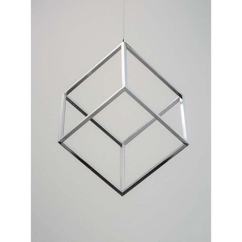 ET2 Lighting 4 Square 1-Light LED Pendant, Polished Chrome