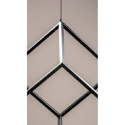 ET2 Lighting 4 Square 1-Light LED Pendant, Polished Chrome