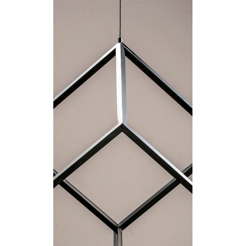 ET2 Lighting 4 Square 1-Light LED Pendant, Polished Chrome