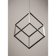 ET2 Lighting 4 Square 1-Light LED Pendant, Polished Chrome