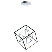 ET2 Lighting 4 Square 2-Light LED Pendant, Black/Chrome