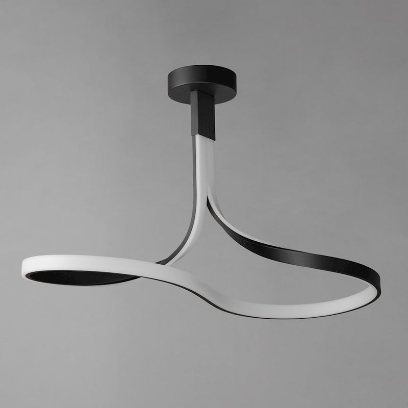 ET2 Lighting Serpentine 1 Light LED Semi Flush Mount, Black
