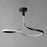 ET2 Lighting Serpentine 1 Light LED Semi Flush Mount, Black