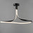 ET2 Lighting Serpentine 1 Light LED Semi Flush Mount, Black