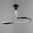 ET2 Lighting Serpentine 1 Light LED Semi Flush Mount, Black