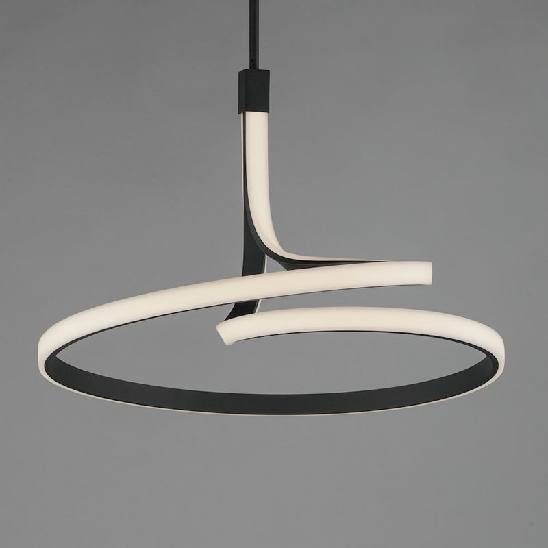 ET2 Lighting Serpentine Large 1 Light Pendant, Black
