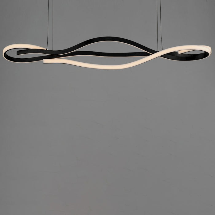 ET2 Lighting Serpentine 2 Light 60" Horizontal Pendant, Black
