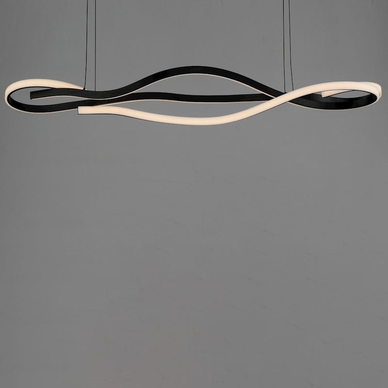 ET2 Lighting Serpentine 2 Light 60" Horizontal Pendant, Black