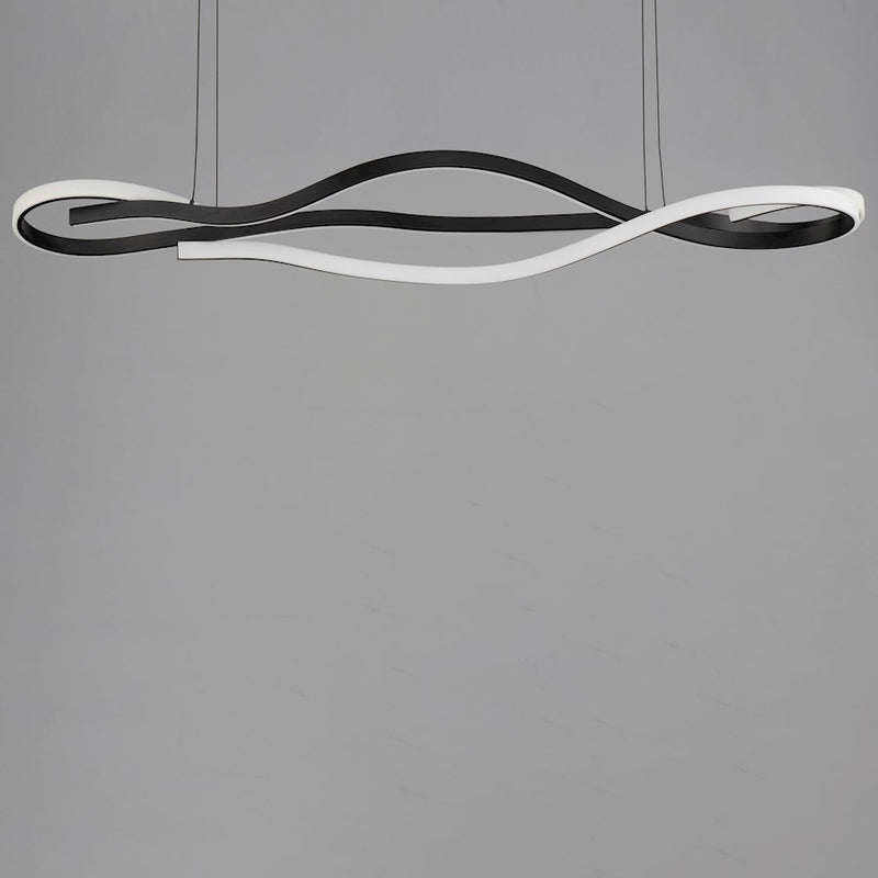 ET2 Lighting Serpentine 2 Light 60" Horizontal Pendant, Black