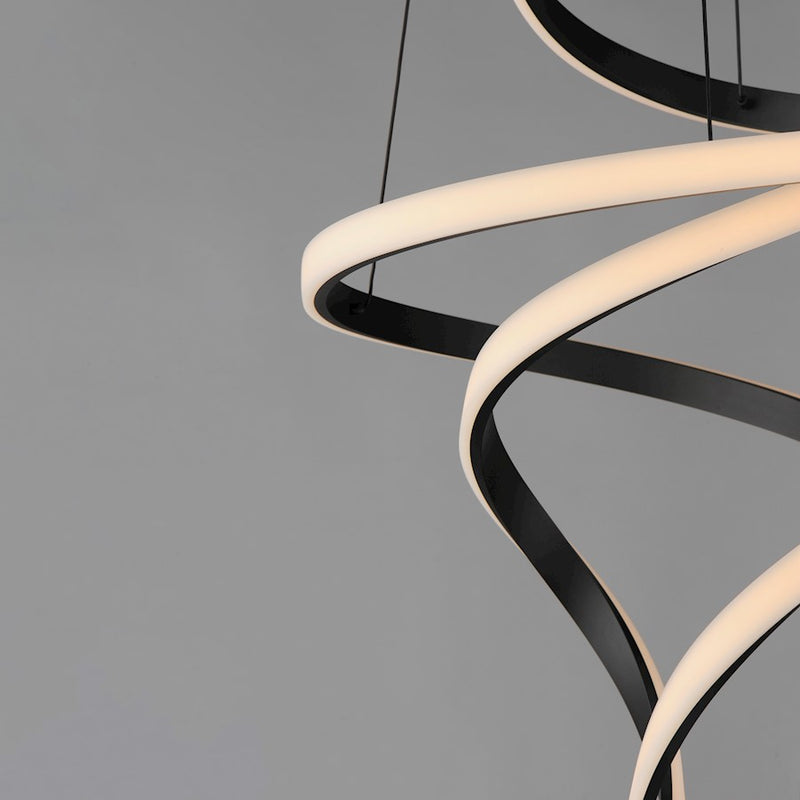 ET2 Lighting Serpentine 2 Light 60" Vertical Pendant, Black