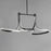 ET2 Lighting Serpentine Linear 2 Light LED Pendant, Black