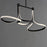 ET2 Lighting Serpentine Linear 2 Light LED Pendant, Black