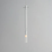 ET2 Lighting Pipette 1 Light 18" Pendant, Chrome/Clear/Frosted