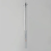 ET2 Lighting Pipette 1 Light 18" Pendant, Chrome/Clear/Frosted