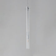 ET2 Lighting Pipette 1 Light 18" Pendant, Chrome/Clear/Frosted