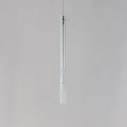 ET2 Lighting Pipette 1 Light 18" Pendant, Chrome/Clear/Frosted