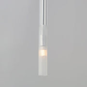 ET2 Lighting Pipette 1 Light 18" Pendant, Chrome/Clear/Frosted