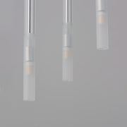 ET2 Lighting Pipette 3 Light 18" Pendant, Chrome/Clear/Frosted