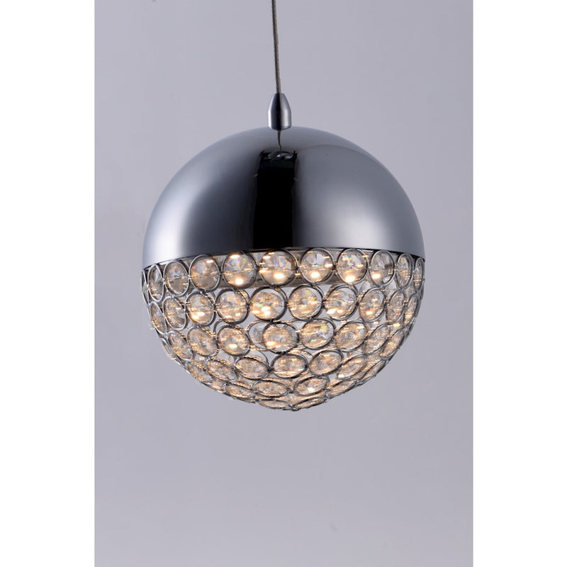ET2 Lighting Eclipse 1 Light Pendant, Polished Chrome