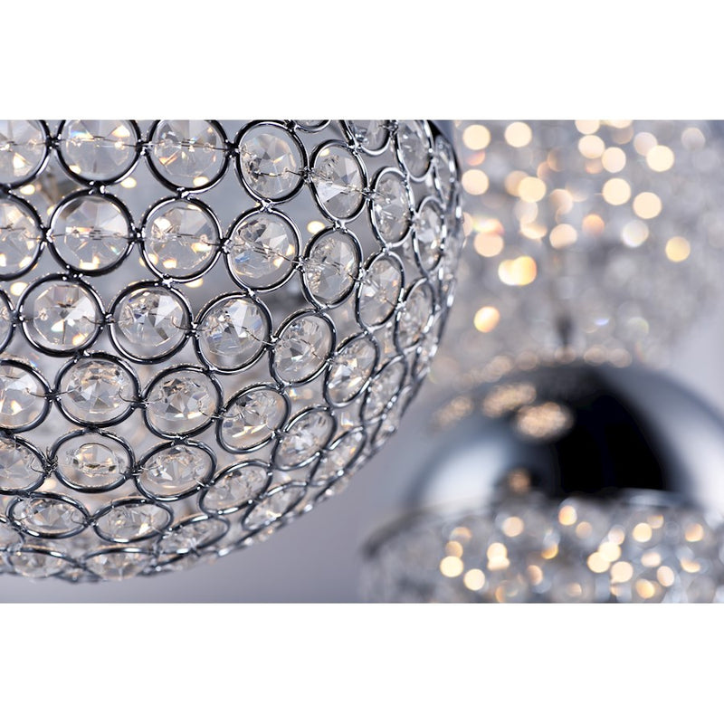 ET2 Lighting Eclipse 3 Light Single Pendant, Polished Chrome