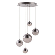 ET2 Lighting Eclipse 5 Light Pendant, Polished Chrome