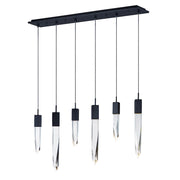 ET2 Lighting Quartz LED 6-Light Pendant, Black