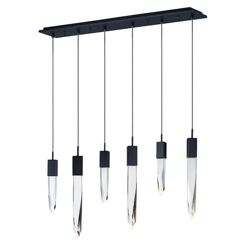 ET2 Lighting Quartz LED 6-Light Pendant, Black