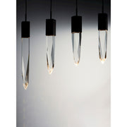 ET2 Lighting Quartz LED 6-Light Pendant, Black