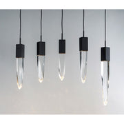 ET2 Lighting Quartz LED 6-Light Pendant, Black