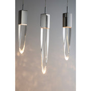 ET2 Lighting Quartz LED 6-Light Pendant, Polished Chrome