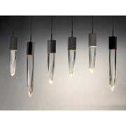 ET2 Lighting Quartz LED 6-Light Pendant, Polished Chrome