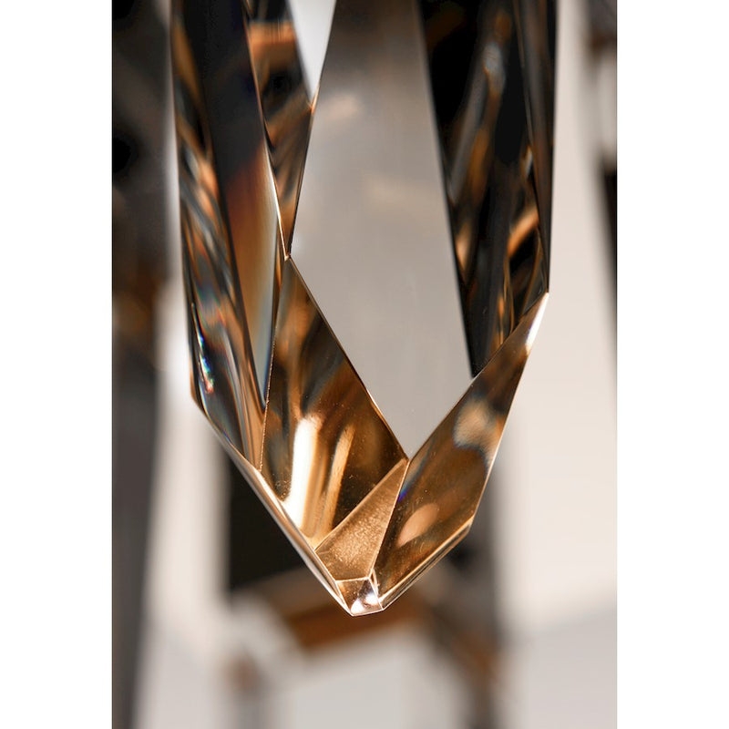 ET2 Lighting Quartz LED 9-Light Pendant, Polished Chrome