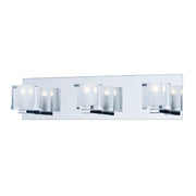 ET2 Lighting Blocs LED 3-Light Bath Vanity, Polished Chrome/Clear