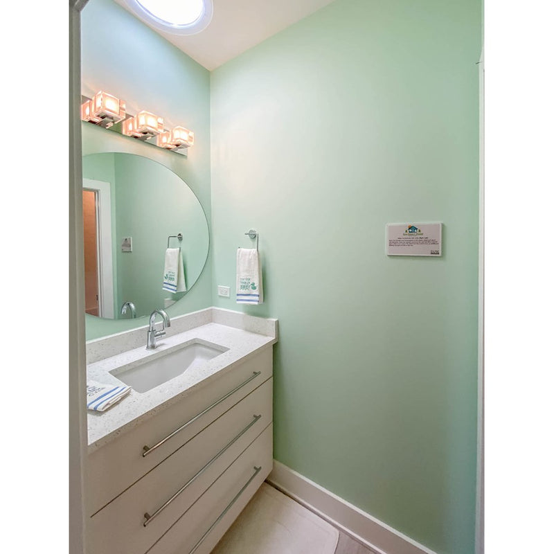 ET2 Lighting Blocs LED 3-Light Bath Vanity, Polished Chrome/Clear