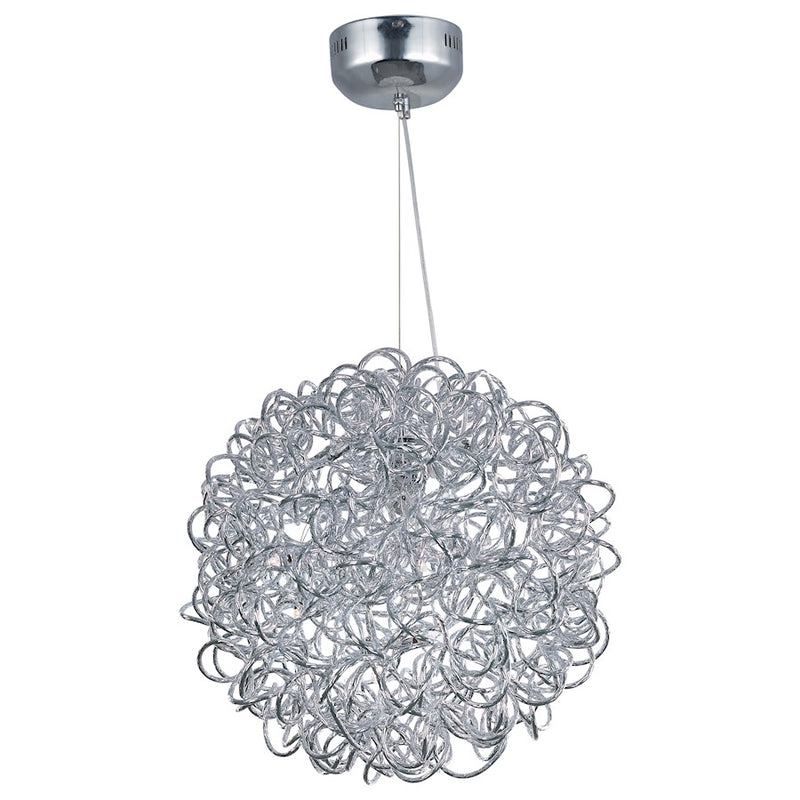 ET2 Lighting 15.75' x 15.75' Dazed LED 8 Light Pendant, Chrome