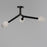 ET2 Lighting Blossom 3-Light Flush Mount, Clear/Frosted