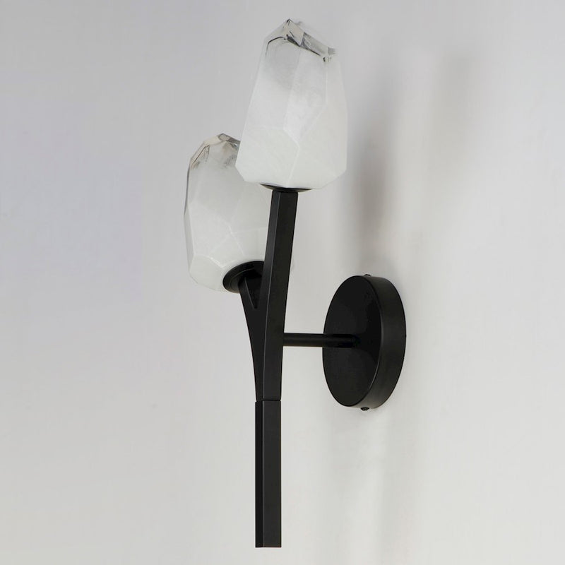 ET2 Lighting Blossom 2-Light Sconce, Clear/Frosted