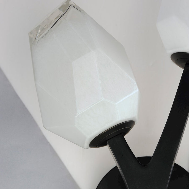 ET2 Lighting Blossom 2-Light Sconce, Clear/Frosted