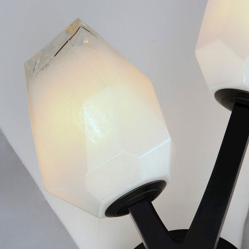 ET2 Lighting Blossom 2-Light Sconce, Clear/Frosted