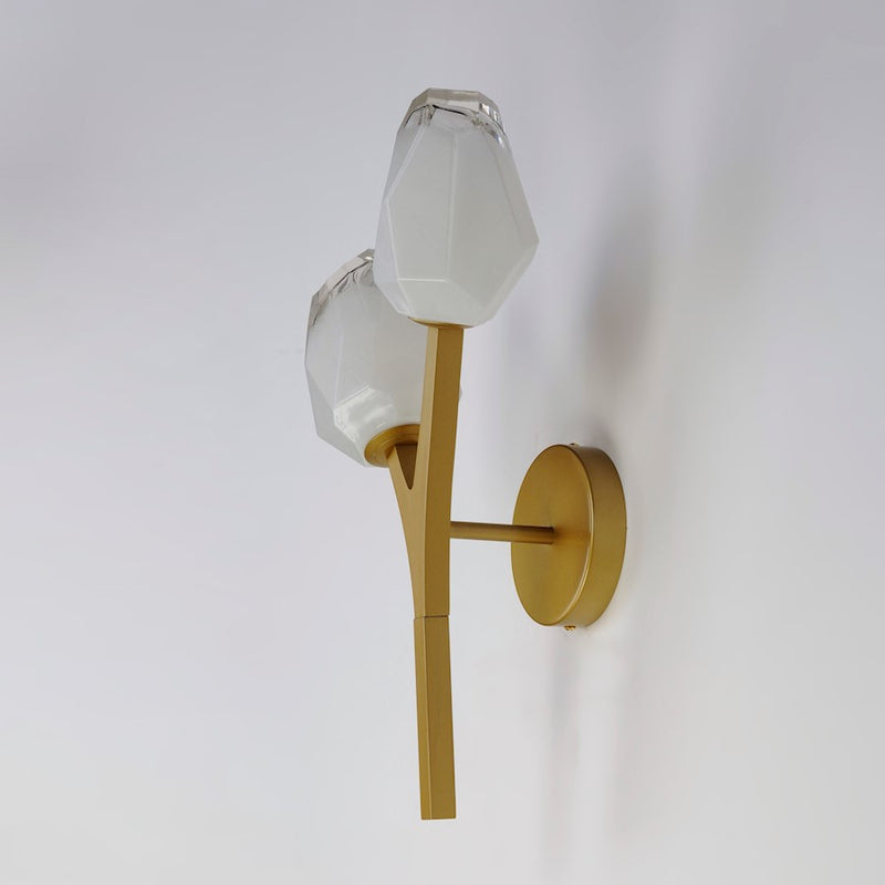 ET2 Lighting Blossom 2-Light Sconce, Clear/Frosted