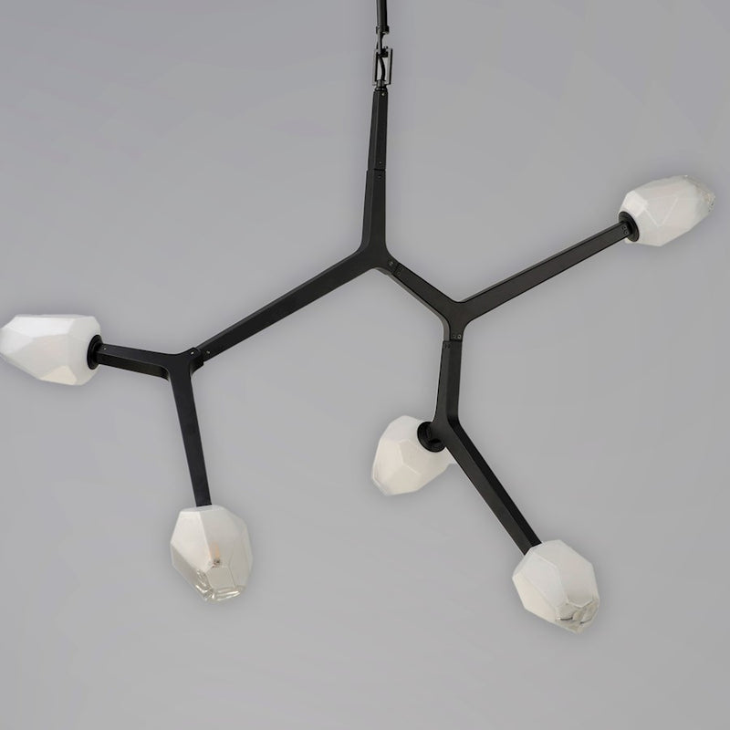 ET2 Lighting Blossom 5-Light Pendant, Clear/Frosted
