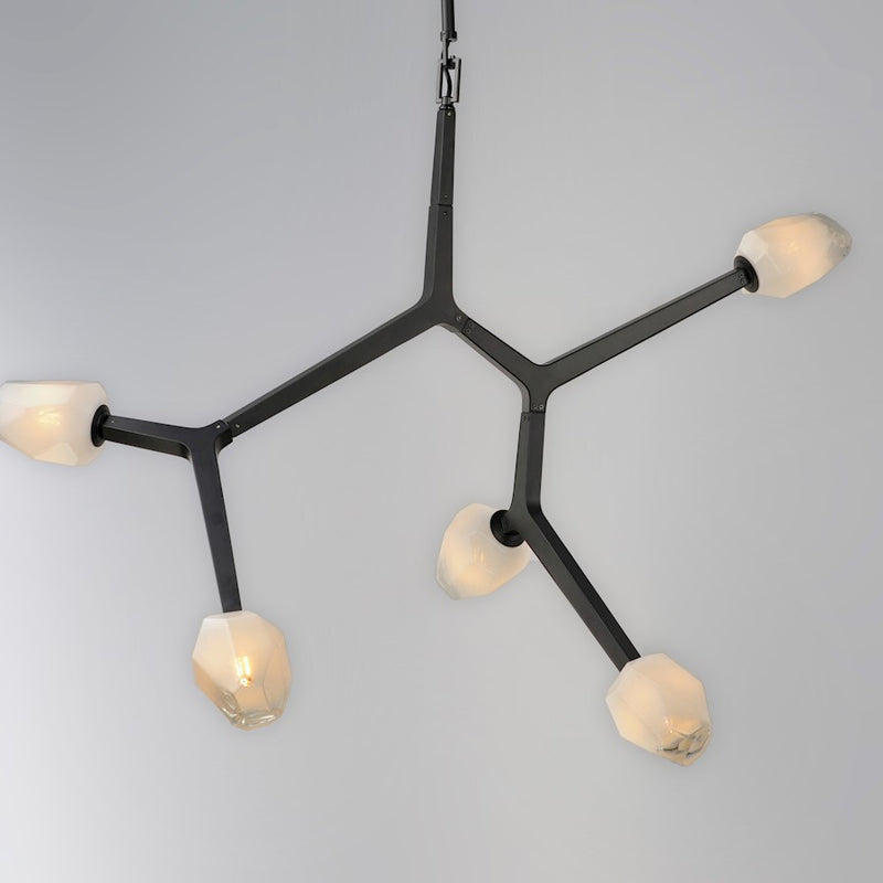 ET2 Lighting Blossom 5-Light Pendant, Clear/Frosted