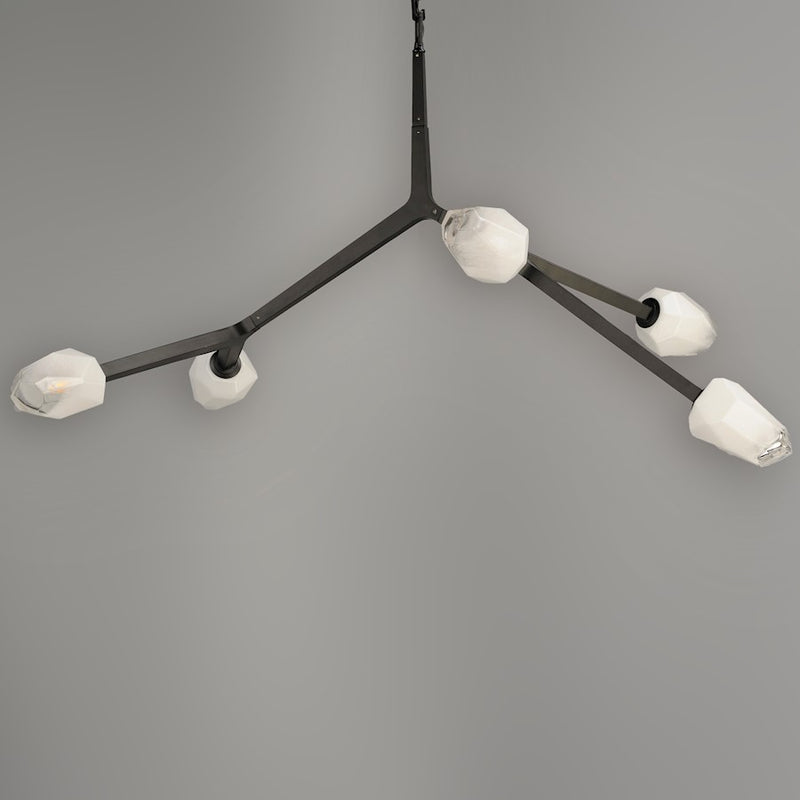 ET2 Lighting Blossom 5-Light Pendant, Clear/Frosted