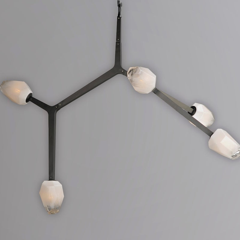 ET2 Lighting Blossom 5-Light Pendant, Clear/Frosted
